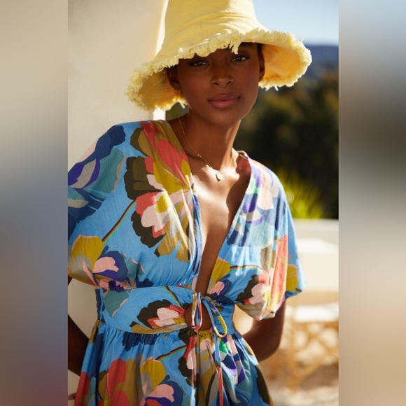 ✨ Anthropologie Promenade Cover-Up Mini Dress Sz L - Picture 3 of 6